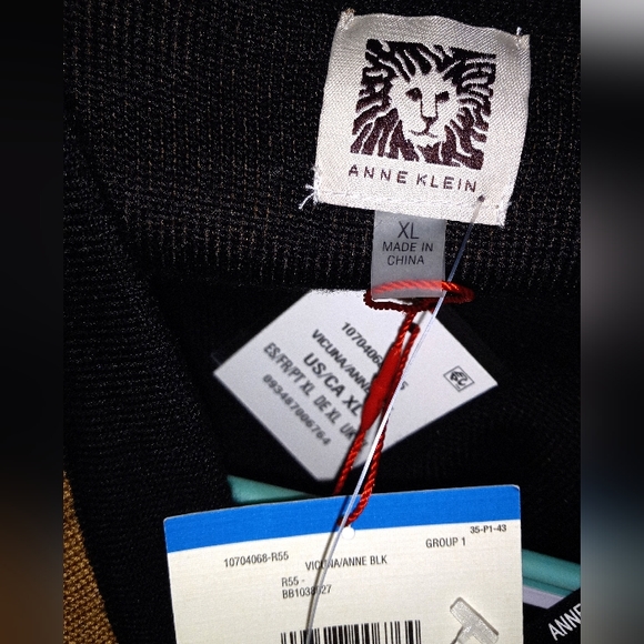 New ANNE KLEIN XL Cardigan NWT Open Front, Plus Size, Long Sleeves With Tags - Picture 3 of 9